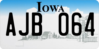 IA license plate AJB064