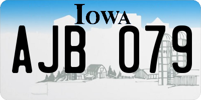 IA license plate AJB079