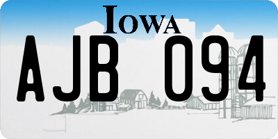 IA license plate AJB094