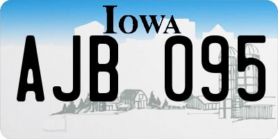 IA license plate AJB095