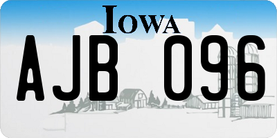 IA license plate AJB096