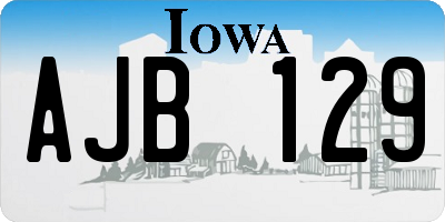 IA license plate AJB129