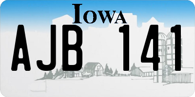 IA license plate AJB141