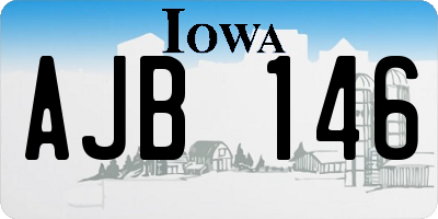 IA license plate AJB146