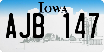 IA license plate AJB147