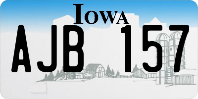 IA license plate AJB157
