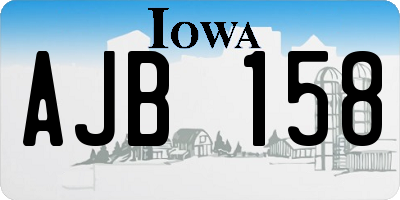 IA license plate AJB158