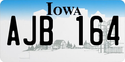 IA license plate AJB164