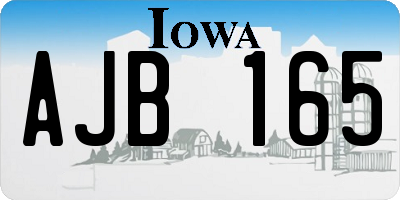IA license plate AJB165