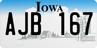 IA license plate AJB167