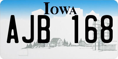 IA license plate AJB168