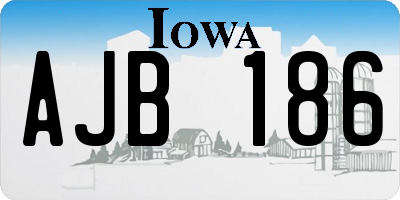 IA license plate AJB186