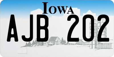 IA license plate AJB202