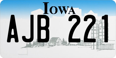 IA license plate AJB221
