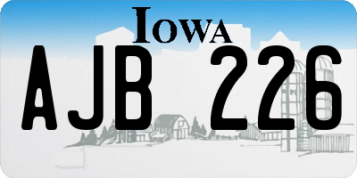 IA license plate AJB226