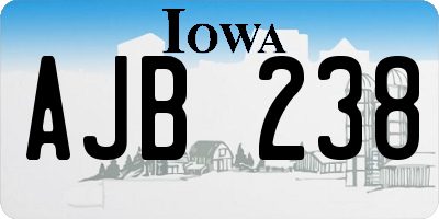IA license plate AJB238