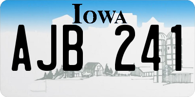 IA license plate AJB241