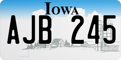 IA license plate AJB245