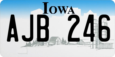 IA license plate AJB246