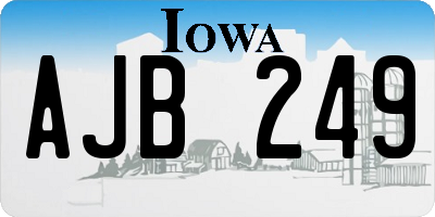 IA license plate AJB249