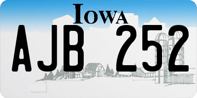 IA license plate AJB252