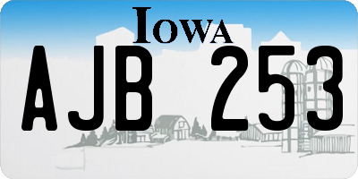 IA license plate AJB253