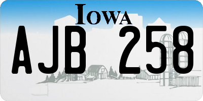 IA license plate AJB258