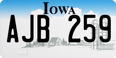 IA license plate AJB259