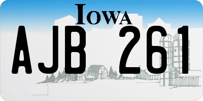 IA license plate AJB261