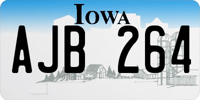 IA license plate AJB264