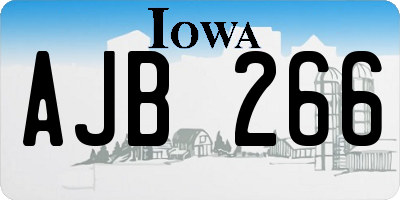 IA license plate AJB266