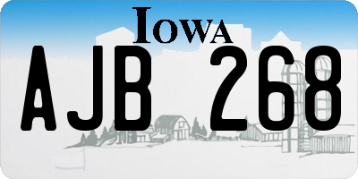 IA license plate AJB268