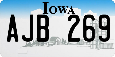 IA license plate AJB269