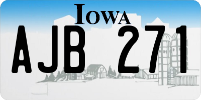 IA license plate AJB271