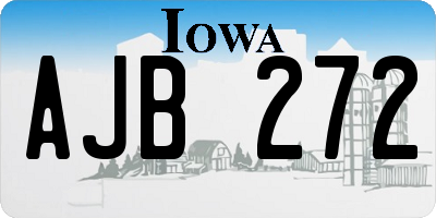 IA license plate AJB272