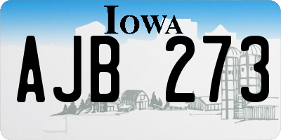 IA license plate AJB273