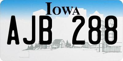 IA license plate AJB288