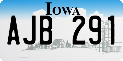 IA license plate AJB291
