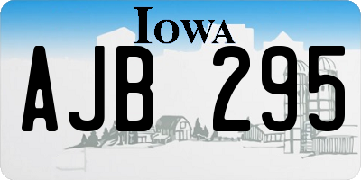 IA license plate AJB295