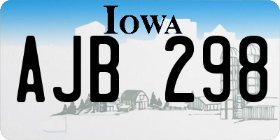 IA license plate AJB298