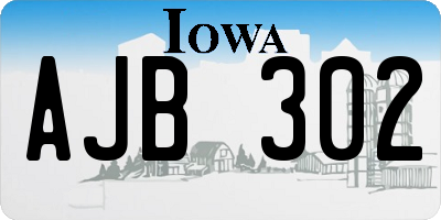 IA license plate AJB302