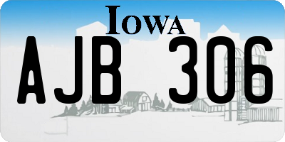 IA license plate AJB306