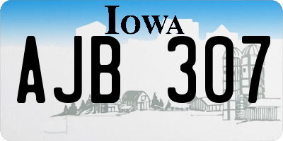 IA license plate AJB307