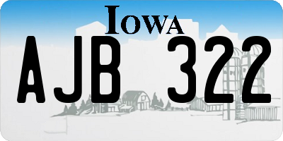 IA license plate AJB322