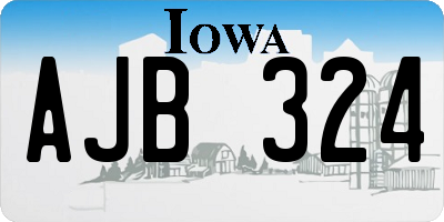 IA license plate AJB324