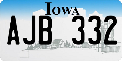 IA license plate AJB332
