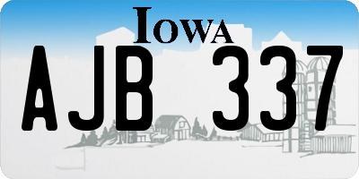 IA license plate AJB337