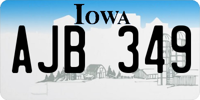 IA license plate AJB349