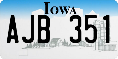 IA license plate AJB351