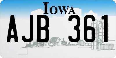 IA license plate AJB361